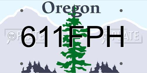 611FPH Oregon License Plate