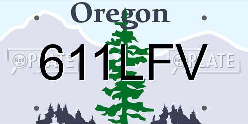 611LFV Oregon License Plate