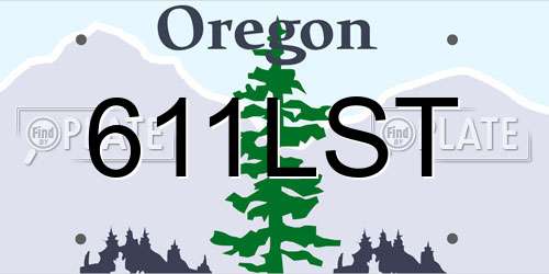 611LST Oregon License Plate