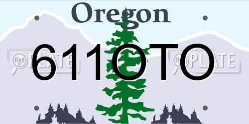 611OTO Oregon License Plate