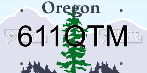611QTM Oregon License Plate