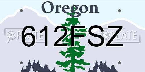 612FSZ Oregon License Plate