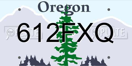 612FXQ Oregon License Plate