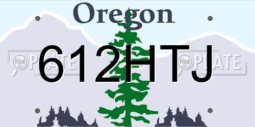 612HTJ Oregon License Plate