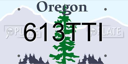 613TTI Oregon License Plate