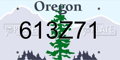 613Z71 Oregon License Plate