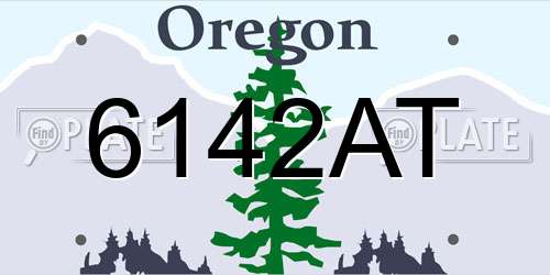 6142AT Oregon License Plate