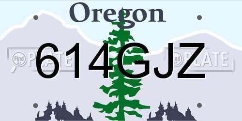 614GJZ Oregon License Plate
