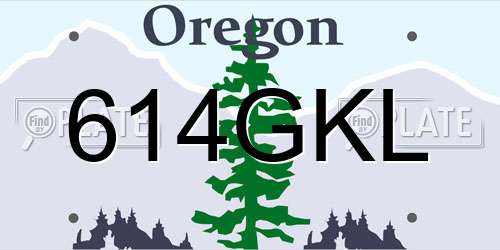 614GKL Oregon License Plate
