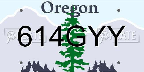 614GYY Oregon License Plate