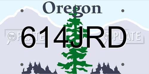 614JRD Oregon License Plate