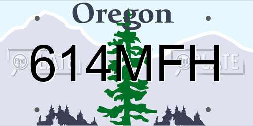614MFH Oregon License Plate