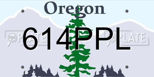 614PPL Oregon License Plate
