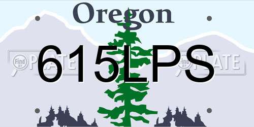 615LPS Oregon License Plate