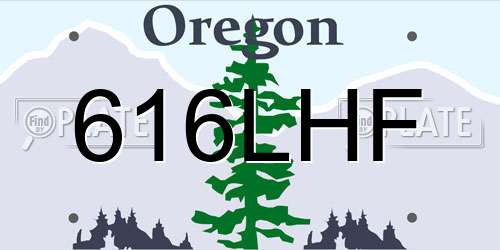 616LHF Oregon License Plate