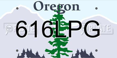 616LPG Oregon License Plate