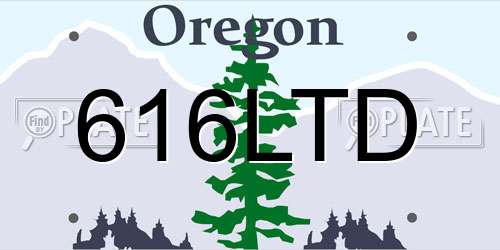 616LTD Oregon License Plate