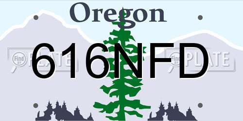616NFD Oregon License Plate