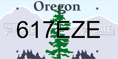 617EZE Oregon License Plate