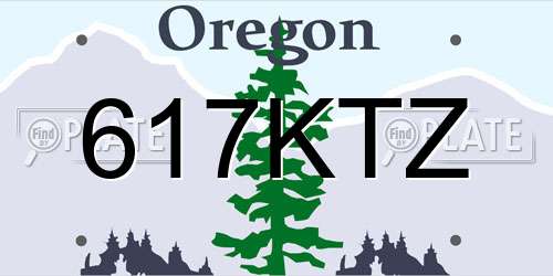 617KTZ Oregon License Plate