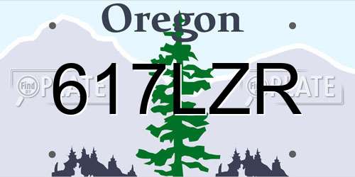 617LZR Oregon License Plate