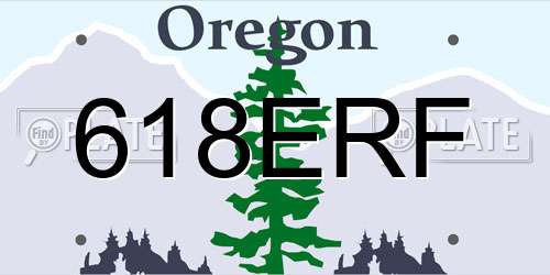 618ERF Oregon License Plate