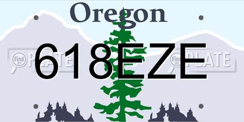 618EZE Oregon License Plate