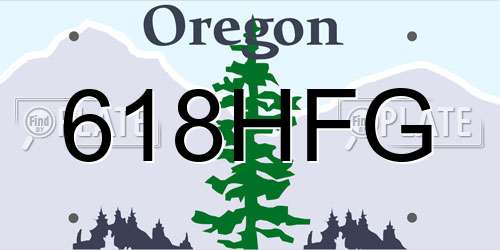 618HFG Oregon License Plate