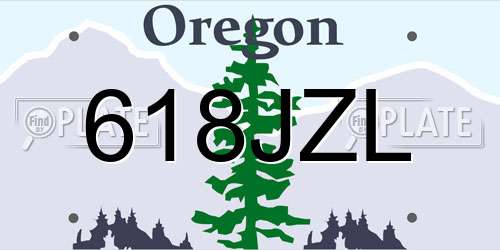 618JZL Oregon License Plate