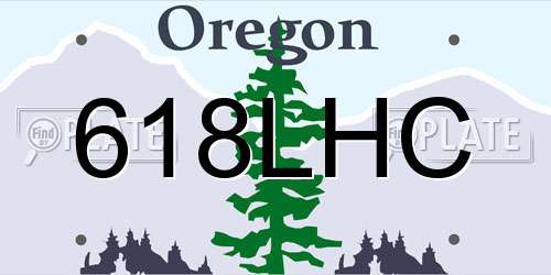 618LHC Oregon License Plate