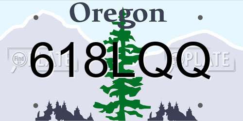 618LQQ Oregon License Plate
