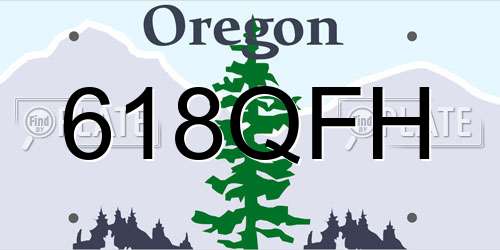 618QFH Oregon License Plate