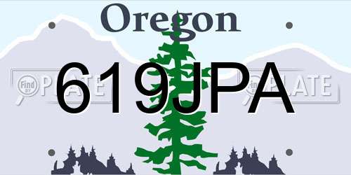 619JPA Oregon License Plate