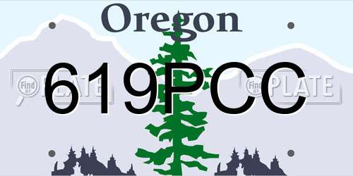 619PCC Oregon License Plate