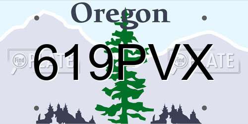 619PVX Oregon License Plate
