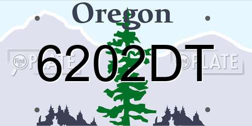 6202DT Oregon License Plate