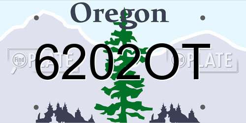 6202OT Oregon License Plate