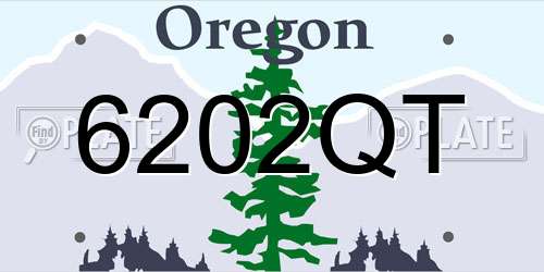 6202QT Oregon License Plate