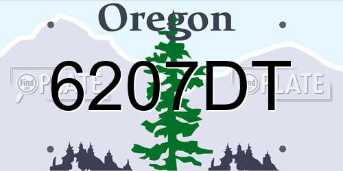 6207DT Oregon License Plate
