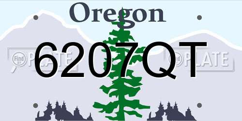 6207QT Oregon License Plate