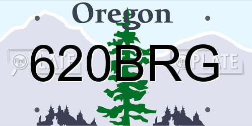 620BRG Oregon License Plate
