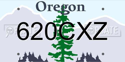 620CXZ Oregon License Plate