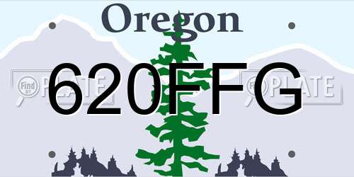 620FFG Oregon License Plate