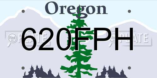 620FPH Oregon License Plate