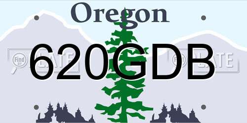 620GDB Oregon License Plate