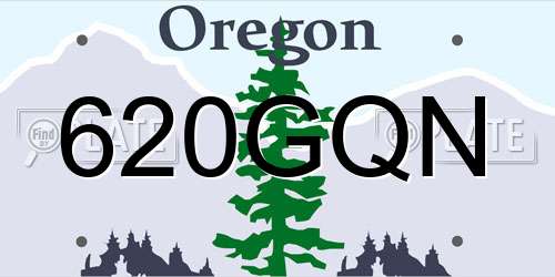 620GQN Oregon License Plate