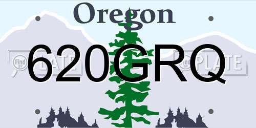 620GRQ Oregon License Plate