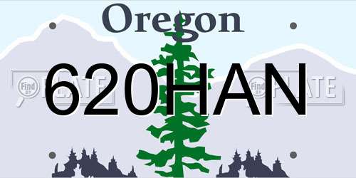 620HAN Oregon License Plate