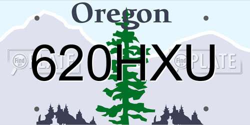 620HXU Oregon License Plate