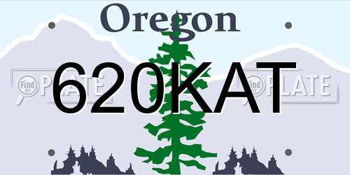 620KAT Oregon License Plate